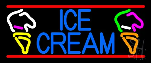 Blue Ice Cream With Cone LED Neon Sign
