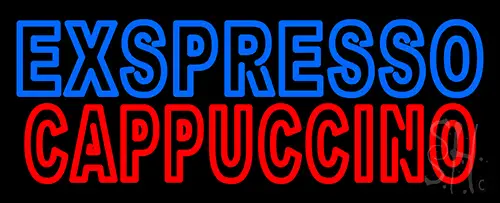 Double Stroke Espresso Cappuccino LED Neon Sign