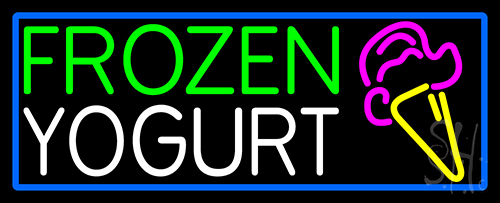 Frozen Yogurt With Logo LED Neon Sign