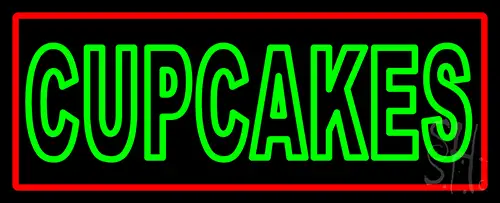 Green Cupcakes LED Neon Sign