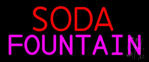 Horizontal Double Stroke Soda Fountain LED Neon Sign