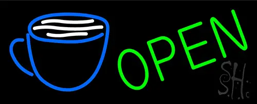 Open Coffee LED Neon Sign
