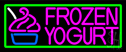 Pink Frozen Yogurt LED Neon Sign
