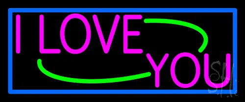 Pink I Love You LED Neon Sign