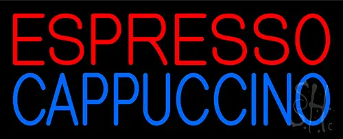 Red Cappuccino Blue Espresso LED Neon Sign