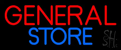 Red General Store LED Neon Sign