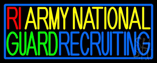 Ri Army National Guard Recruiting LED Neon Sign