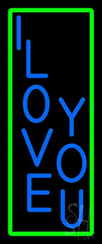 Vertical I Love You LED Neon Sign