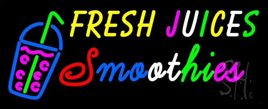 Fresh Juices Smoothies LED Neon Sign