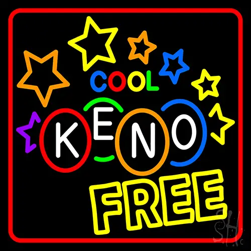 Cool Keno Free 1 LED Neon Sign