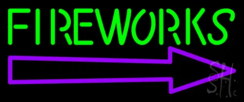 Fireworks With Arrow 1 LED Neon Sign