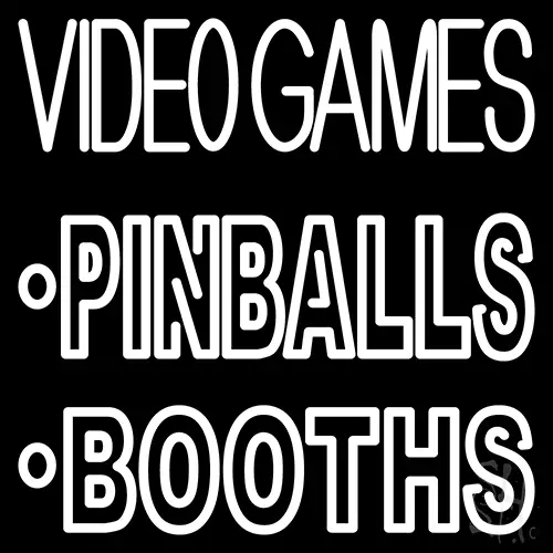 Video Game Pinballs Booths LED Neon Sign