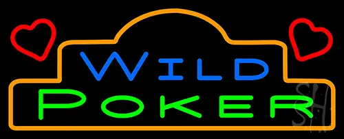 Wild Poker 1 LED Neon Sign