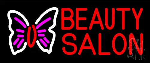 Beauty Salon With Butterfly Logo LED Neon Sign