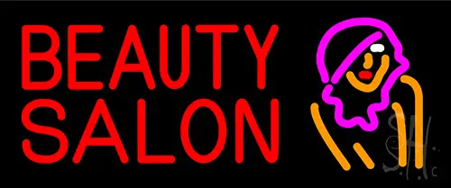 Beauty Salon With Girl LED Neon Sign