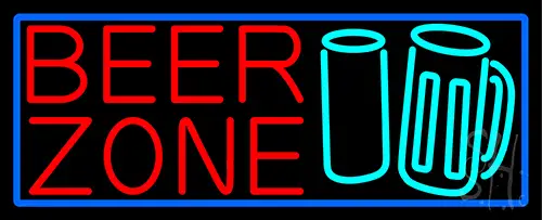 Beer Zone With Beer Mug LED Neon Sign