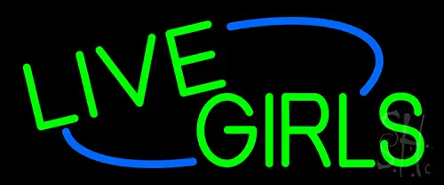 Green Live Girls LED Neon Sign