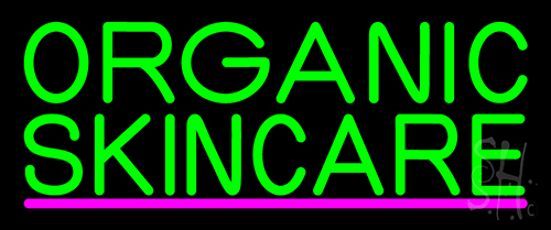 Green Organic Skincare LED Neon Sign