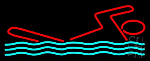 Man Swimming LED Neon Sign