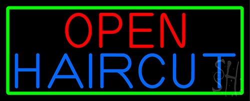 Open Haircut LED Neon Sign