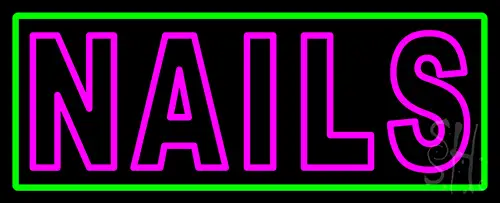 Pink Double Stroke Nails LED Neon Sign