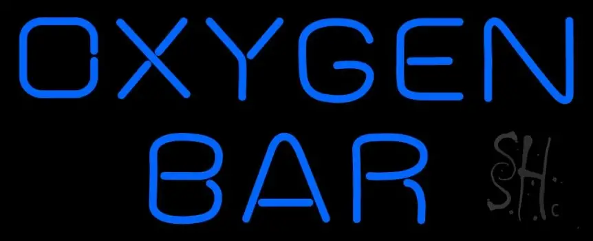 Blue Oxygen Bar LED Neon Sign