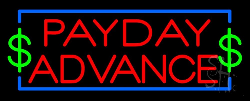Red Payday Advance LED Neon Sign
