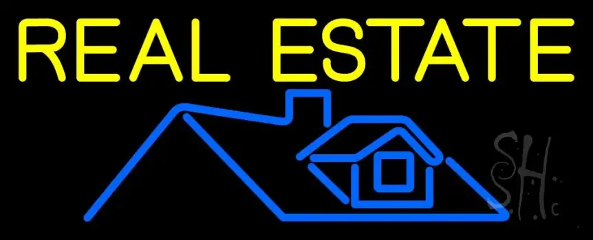 Real Estate Home Logo 1 LED Neon Sign