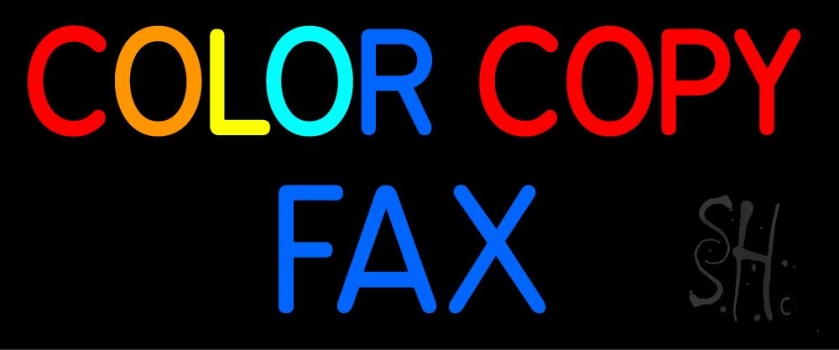 Color Copy Fax 2 LED Neon Sign