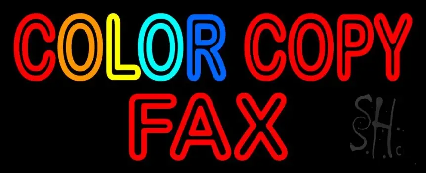 Color Copy Fax LED Neon Sign