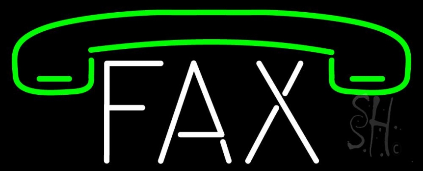 Fax With Logo 3 LED Neon Sign