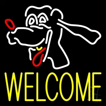 Dog Welcome 2 LED Neon Sign