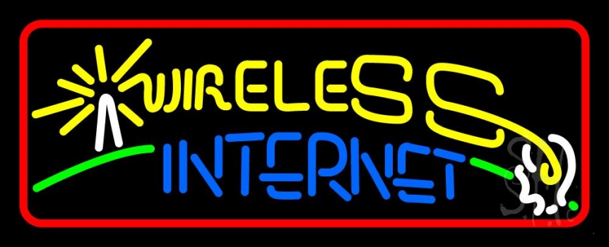 Red Wireless Blue Internet LED Neon Sign