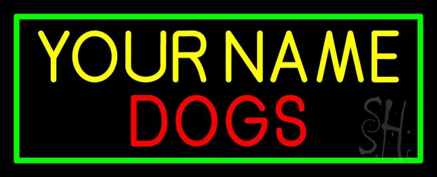 Custom Name Dog Block 1 LED Neon Sign