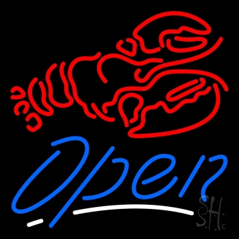 Red Lobster Open LED Neon Sign