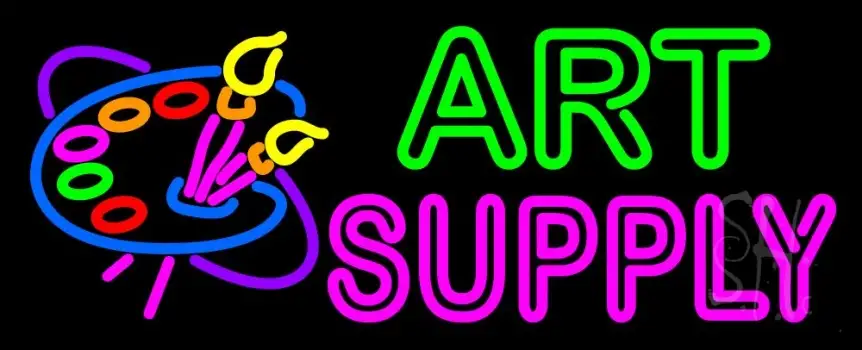 Art Supply With Logo LED Neon Sign
