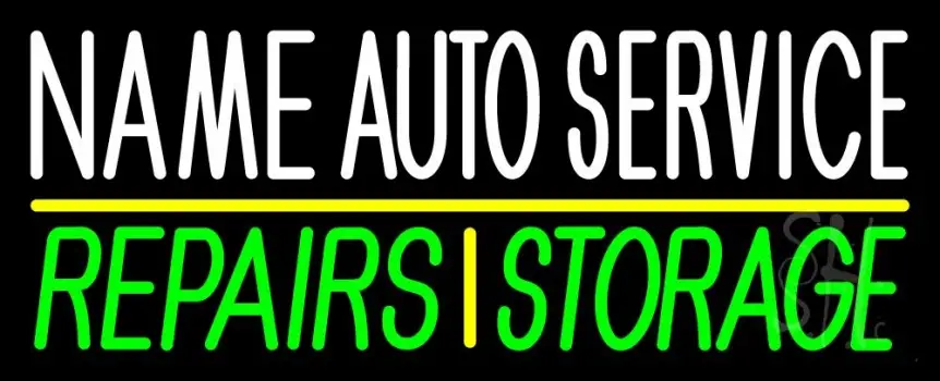 Custom Auto Service Repairs Storage 2 LED Neon Sign