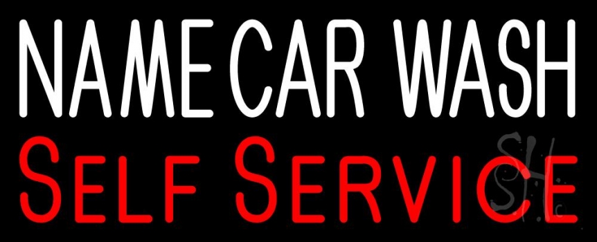 Custom Car Wash Self Service 2 LED Neon Sign