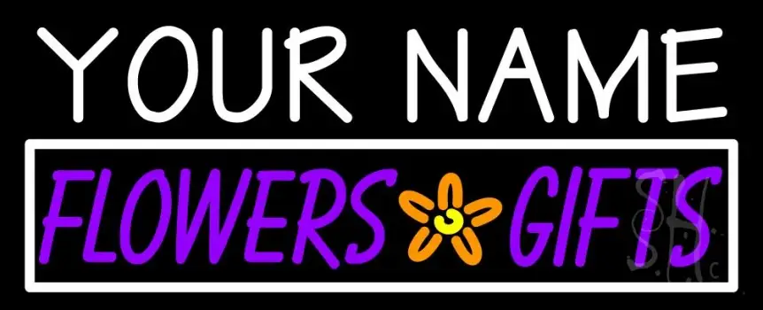 Custom Flowers And Gifts LED Neon Sign