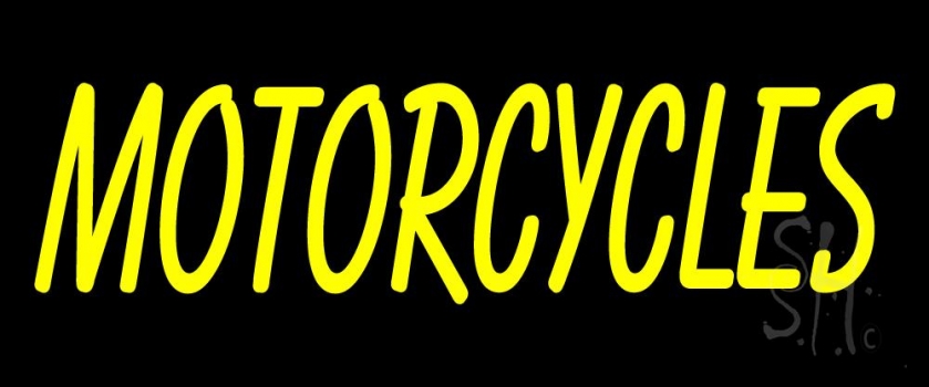 Yellow Motorcycle Logo LED Neon Sign
