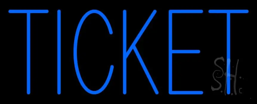 Blue Ticket LED Neon Sign