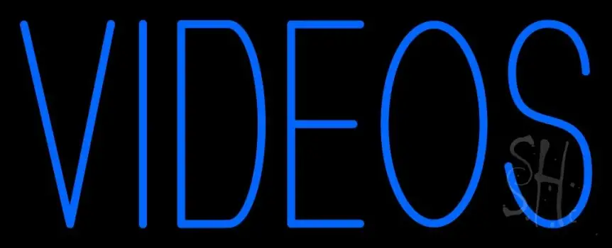 Blue Videos LED Neon Sign