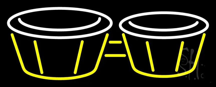 Bongos Drum 1 LED Neon Sign