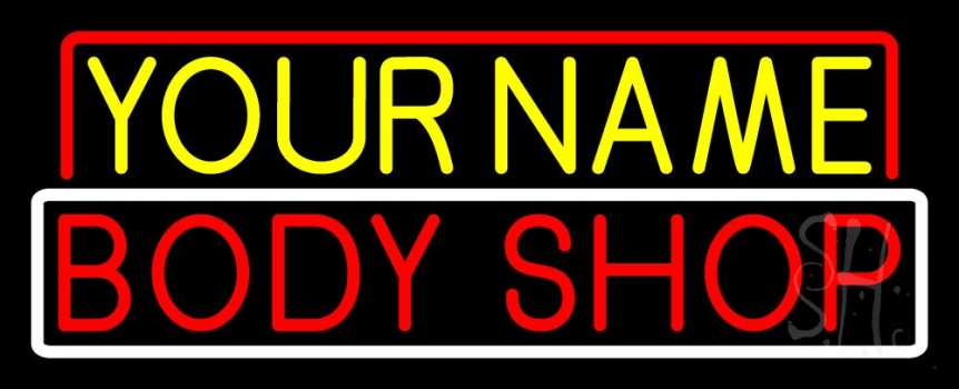 Custom Body Shop Block 2 LED Neon Sign