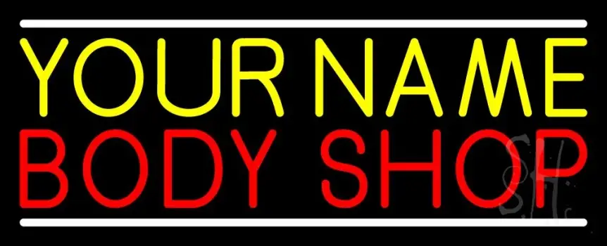Custom Body Shop Logo 2 LED Neon Sign