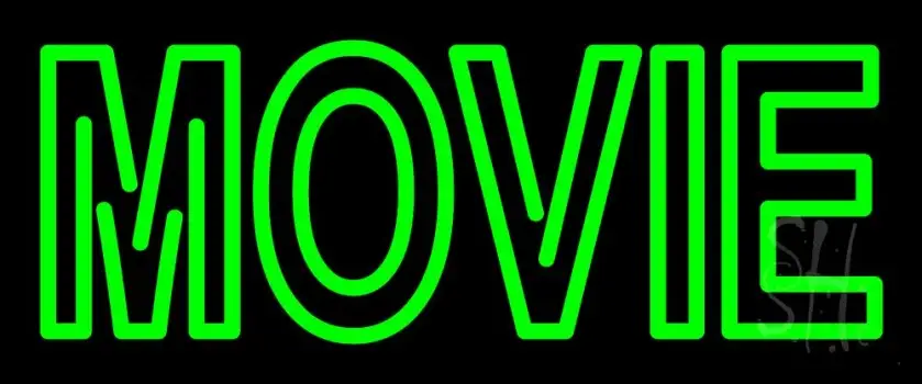 Green Double Stroke Movie LED Neon Sign