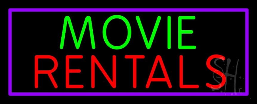 Green Movie Red Rentals LED Neon Sign