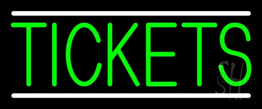 Green Tickets Lines LED Neon Sign