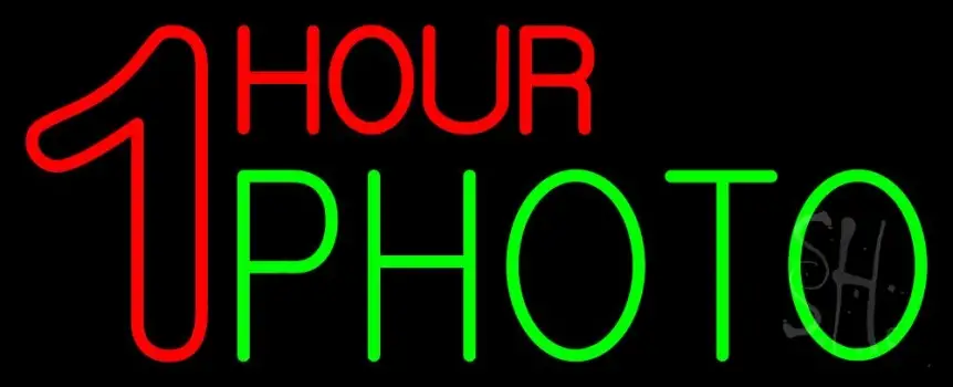 One Hour Photo LED Neon Sign