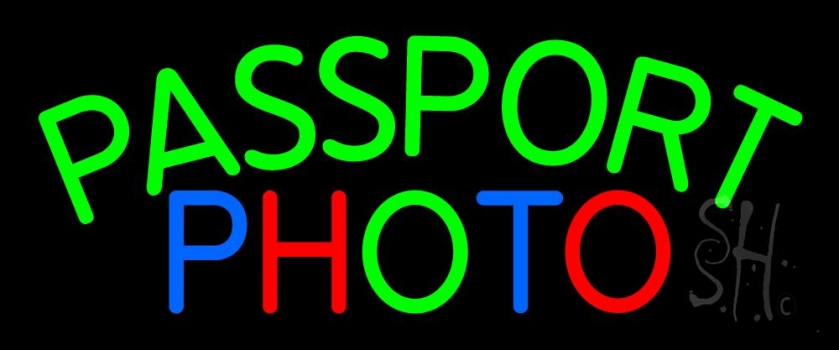 Passport Multi Color Photo LED Neon Sign